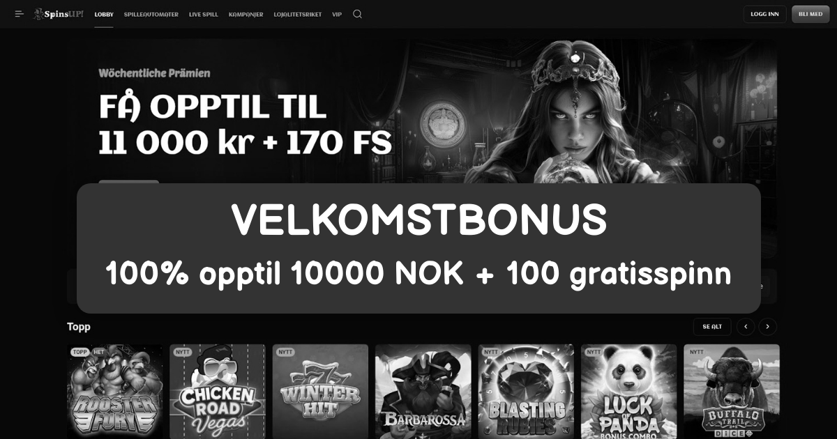Spinsup Casino - Online Spilleautomater Norge